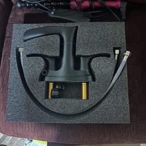 Matte Black Bathroom waterfall Faucet